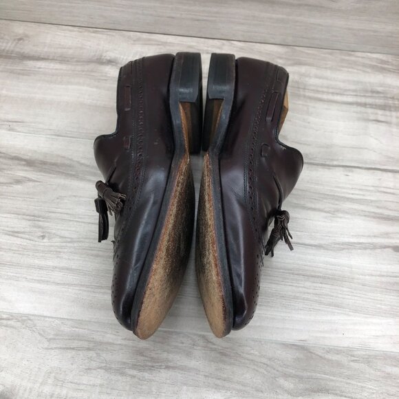 Allen Edmonds Loafers Mens 10D Burgundy Leather Slip On Shoes - Picture 5 of 12